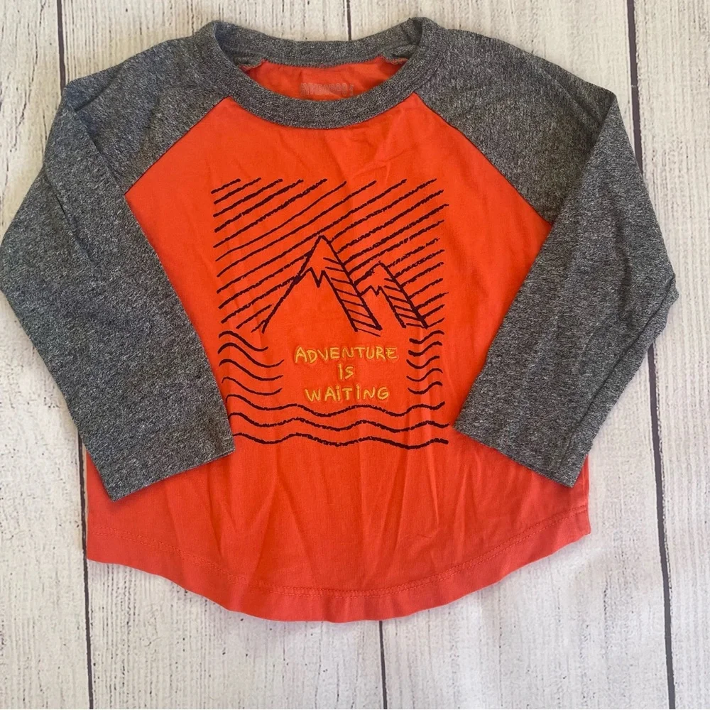 Gymboree Adventure is Waiting Orange Shirt Size 12-18 Months